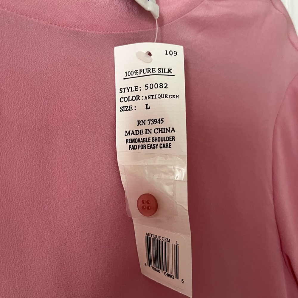 Pink silk top